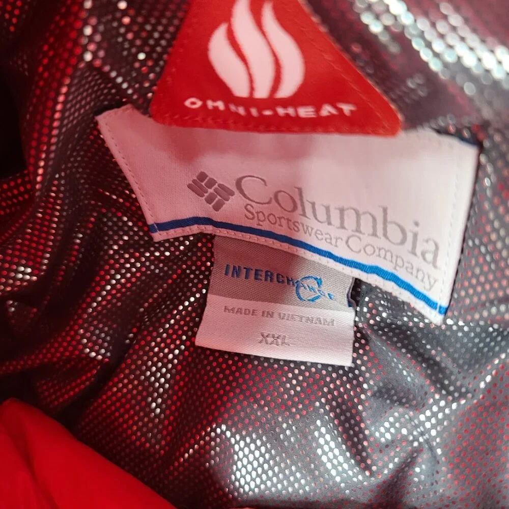 Columbia Women's Red Padded Mock Neck Long‎ Sleeve Puffer Jacket Size XXL